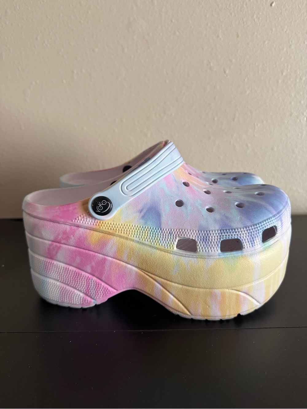 Tie-Dye Platform Clog - Pink/Yellow/Blue - Picture 4 of 8